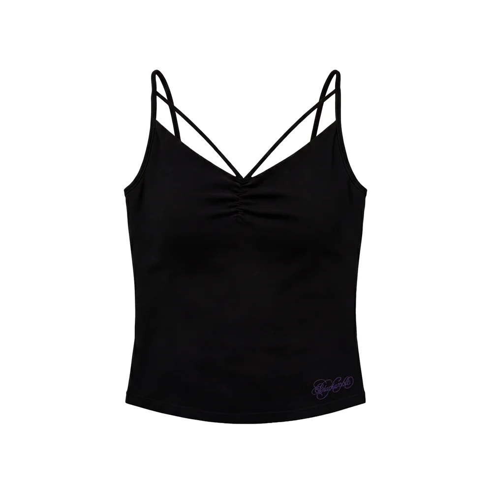 Bella 肩帶 背心_黑色 Vella Strap Sleeveless_Black