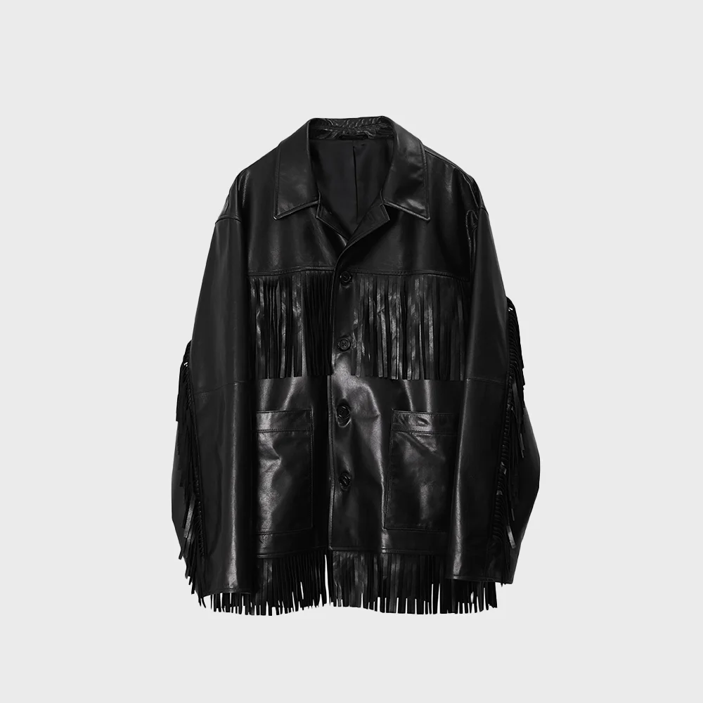 WESTERN FRINGE JACKET(BLACK)