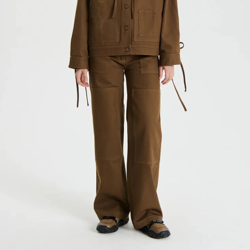 (W) OMEGA TROUSERS DENIM (FALL BROWN)
