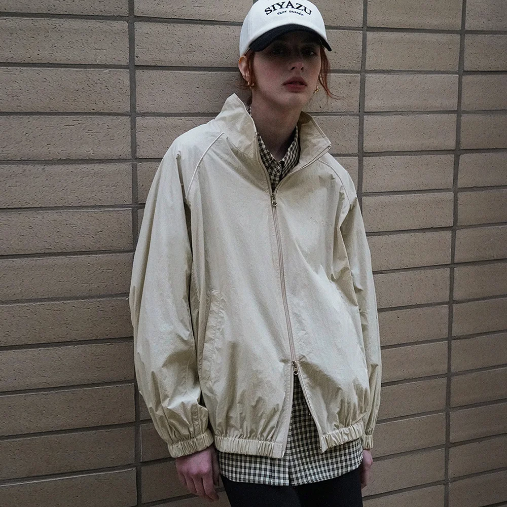 SIOT4132 復古 流線 防風 Breaker_Light beige
