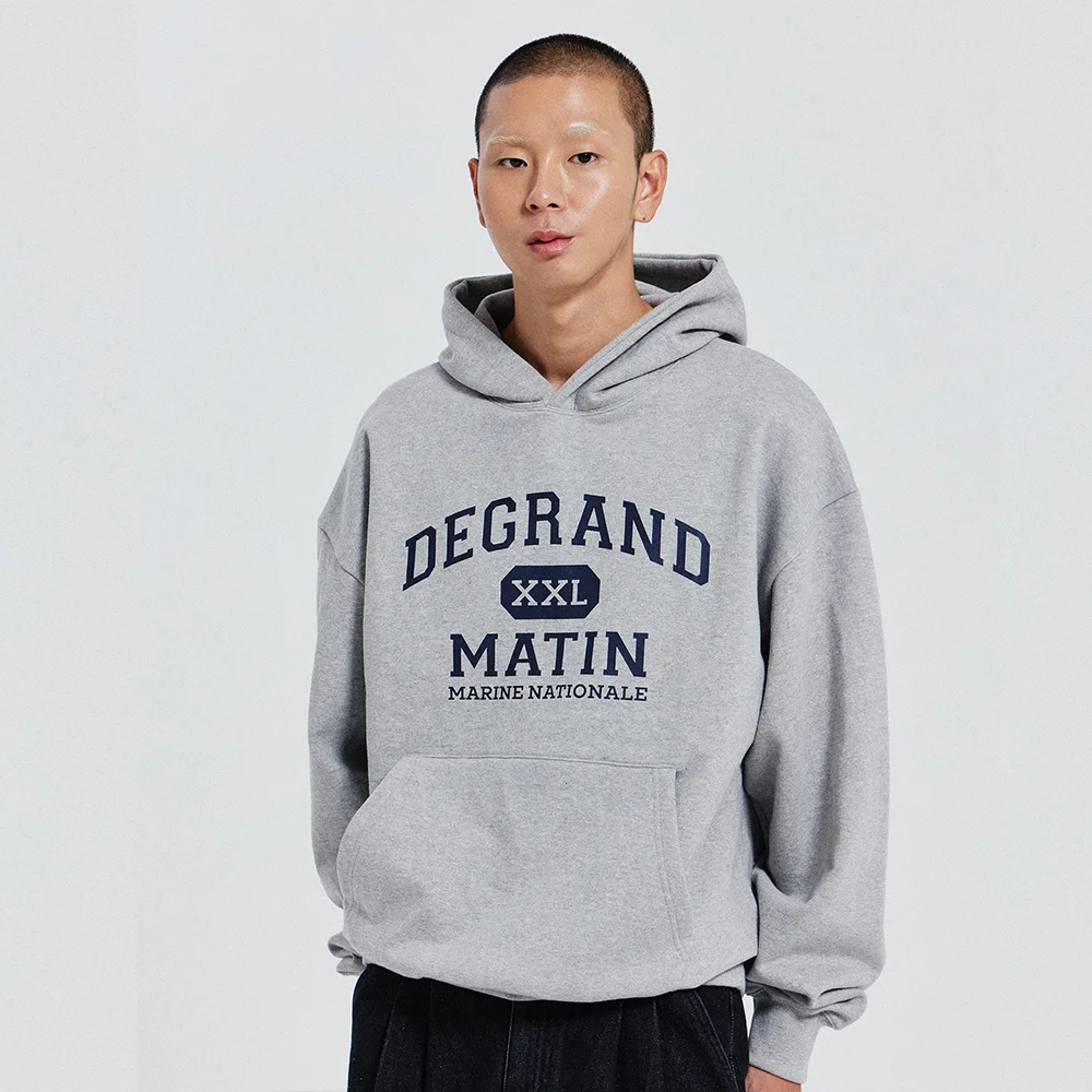 V.HEAVY HOOD SWEAT DEGRAND_MELANGE GRAY