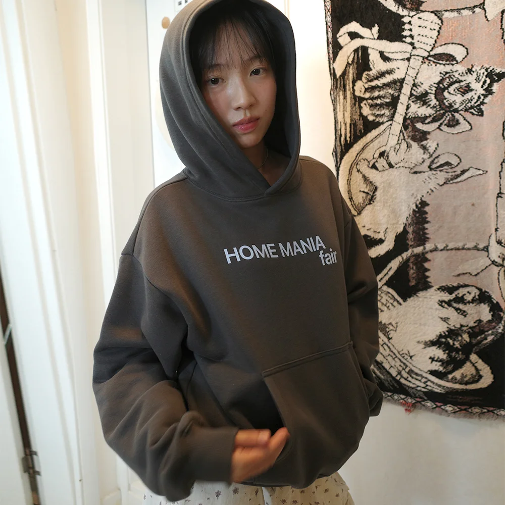 HMF LOGO HOODIE_CHARCOAL(IK2FFMM412C)