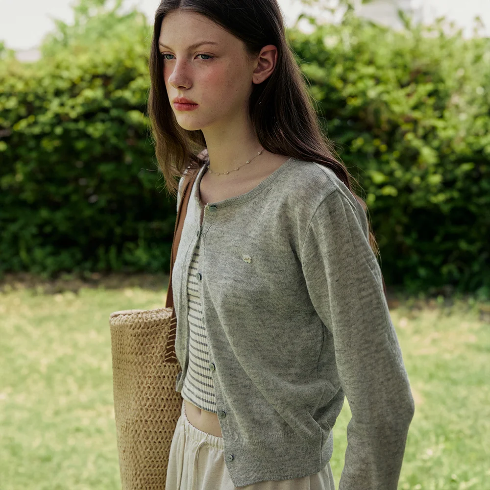 Summer light round neck cardigan - 5color