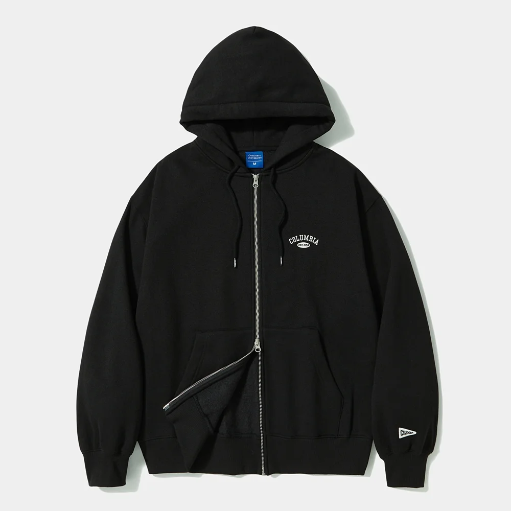 CU ARCH LOGO FLEECE ZIP-UP HOODIE 黑色