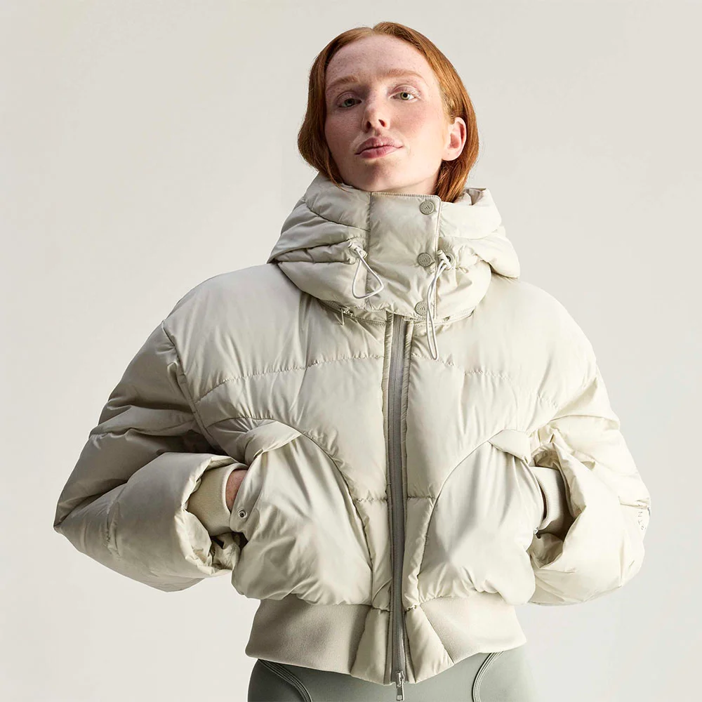 adidas by Stella McCartney 短版 鋪棉 冬季 外套 - 柳樹灰 / KA0645
