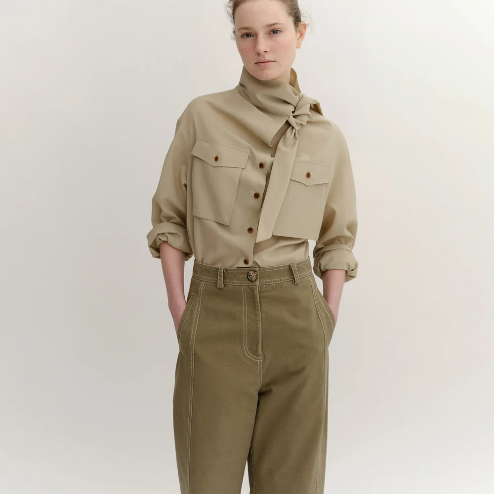 Eirene Blouse Greenish-Beige
