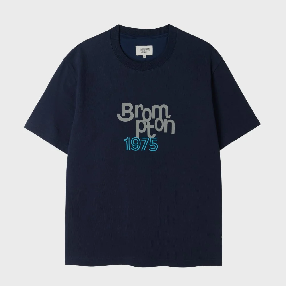 BROMPTON LOGO HALF SLEEVE T-SHIRT - NAVY (P253UTS401)