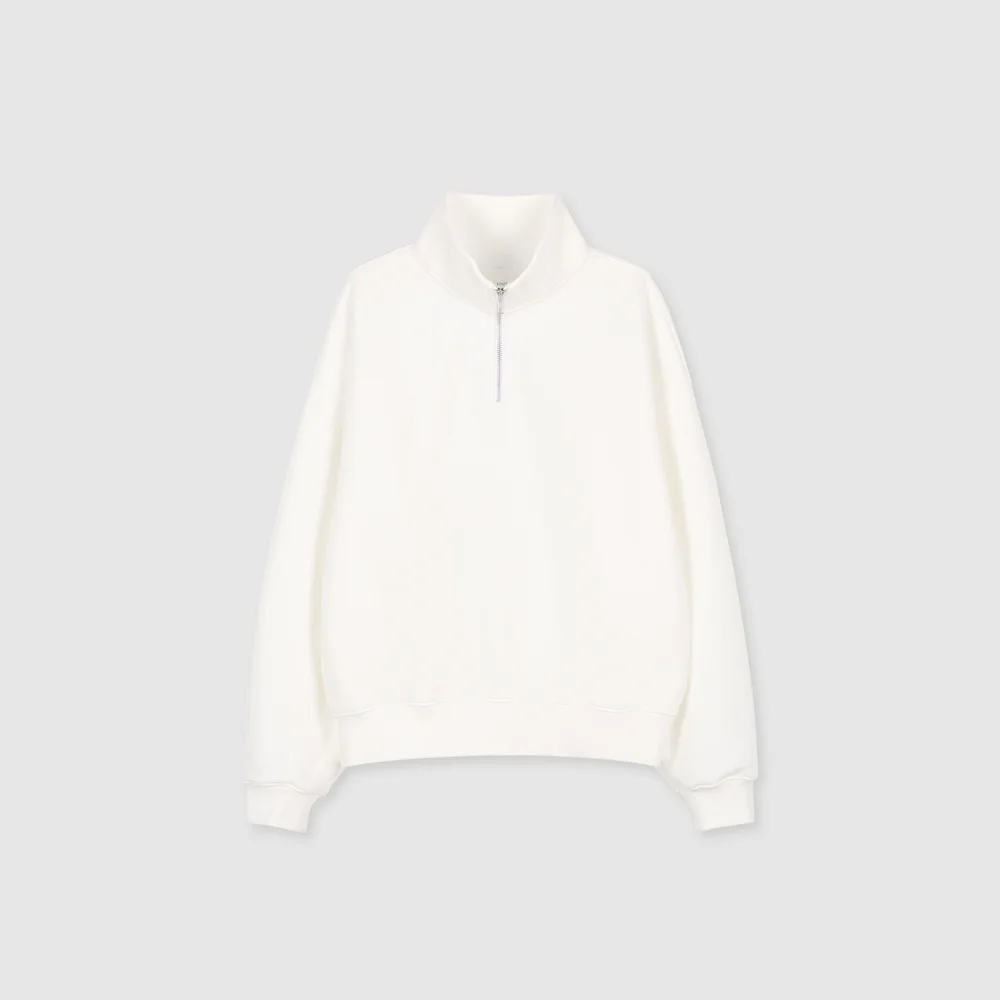 Signature Half zip-up(White)