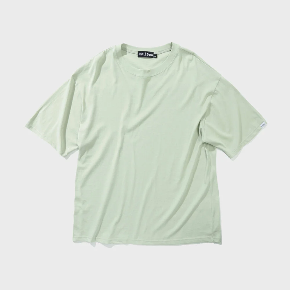 粉彩色 絲光棉 純棉 T恤_MINT GREY