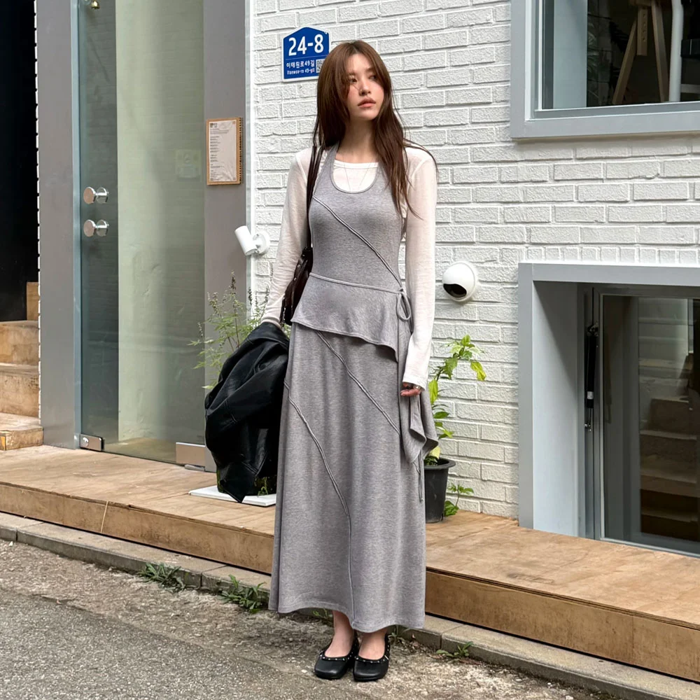 Halter Neck Layerd Dress VW6AO920_2color