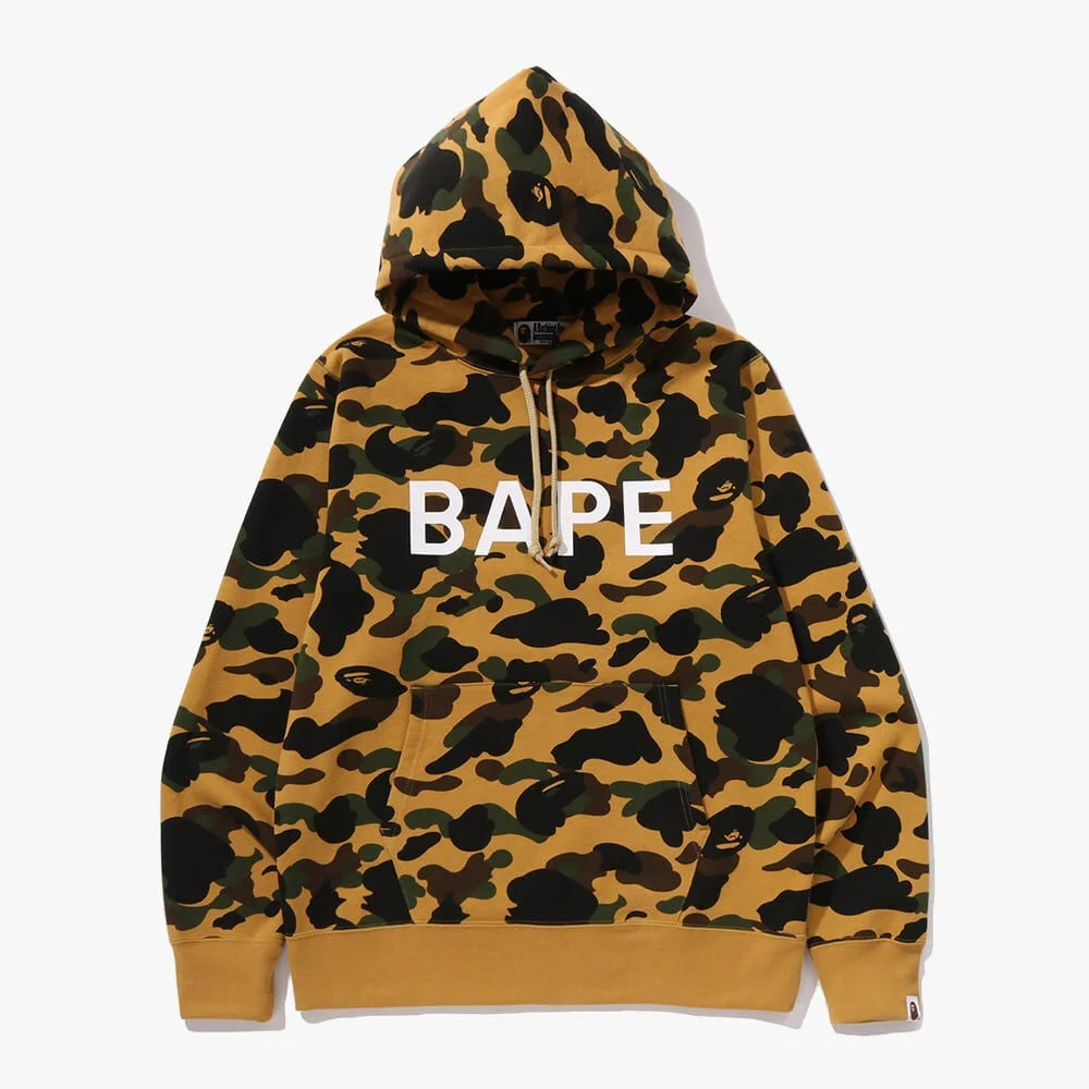 First 迷彩 BAPE 套頭 連帽衫(M) YELLOW