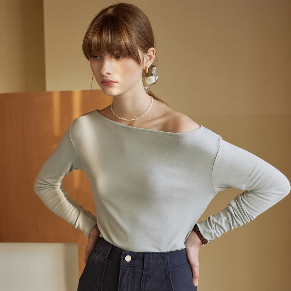 Daily boat neck tee - mint