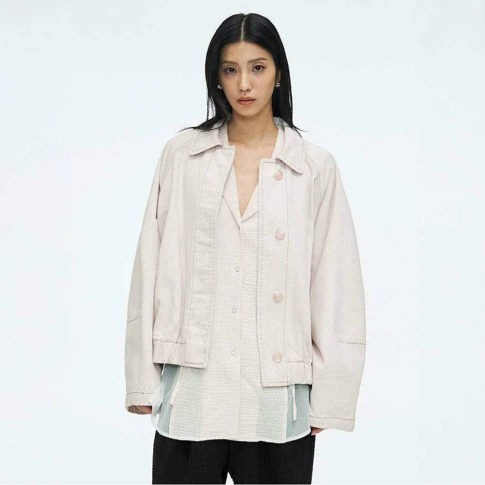 Denim Blouson Jacket Ivory (AG6339A020)