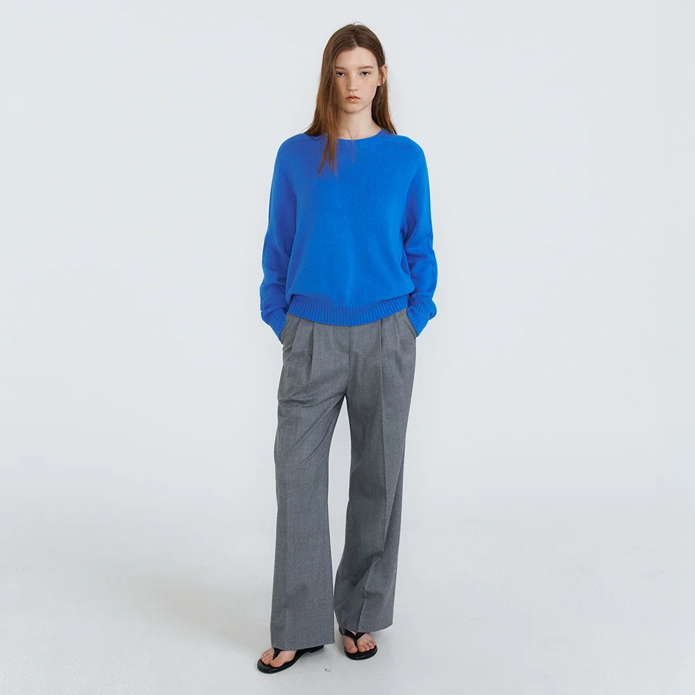 Hugo Wool Slacks (Melange Grey)