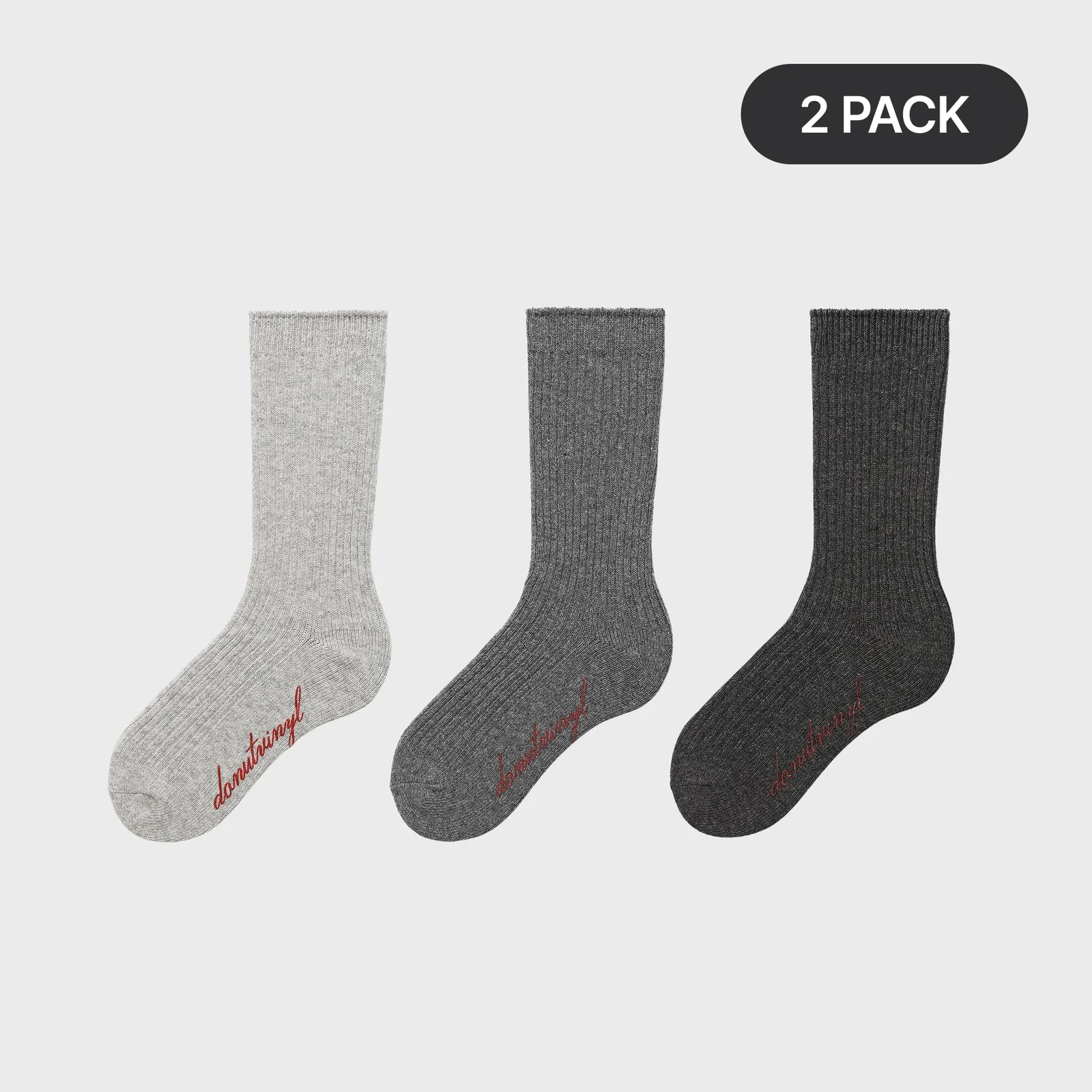 wool rib socks (3colors) - 2PACK
