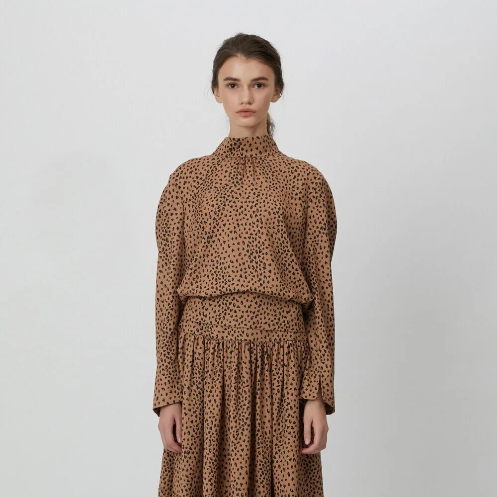 Blouse Leopard Beige