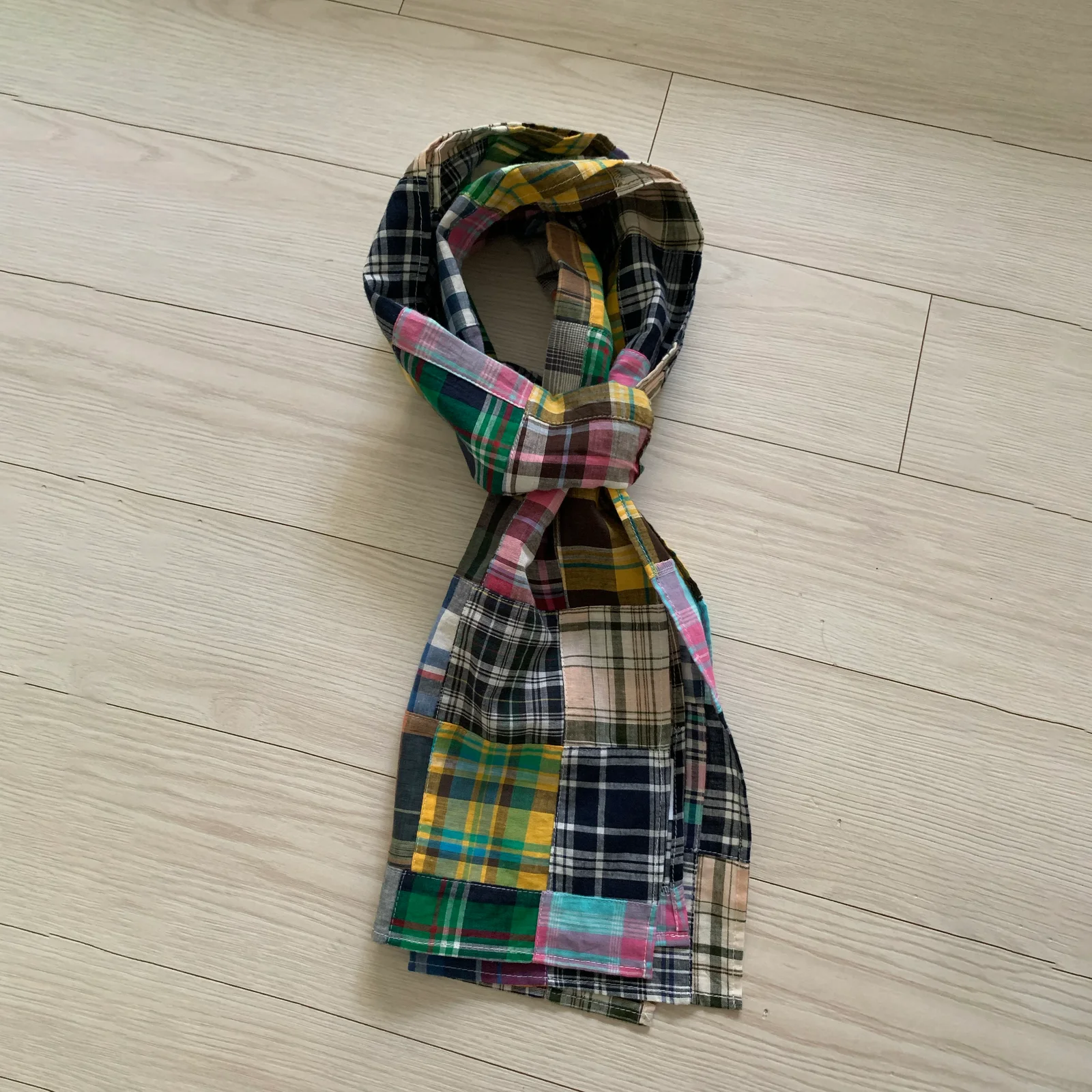 Patchwork Scarf / Yellow 拼布 絲巾