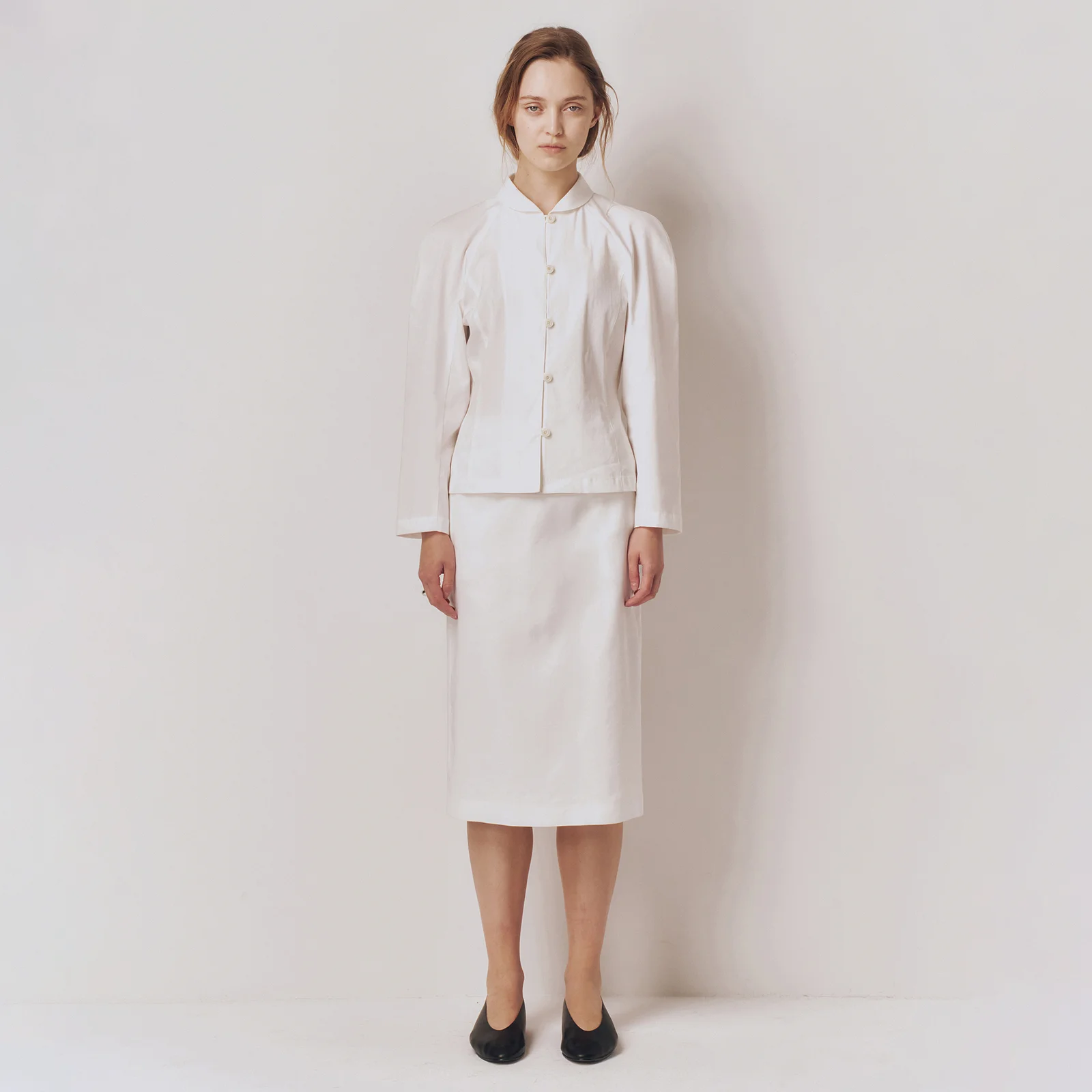 Brielle Linen Skirt White