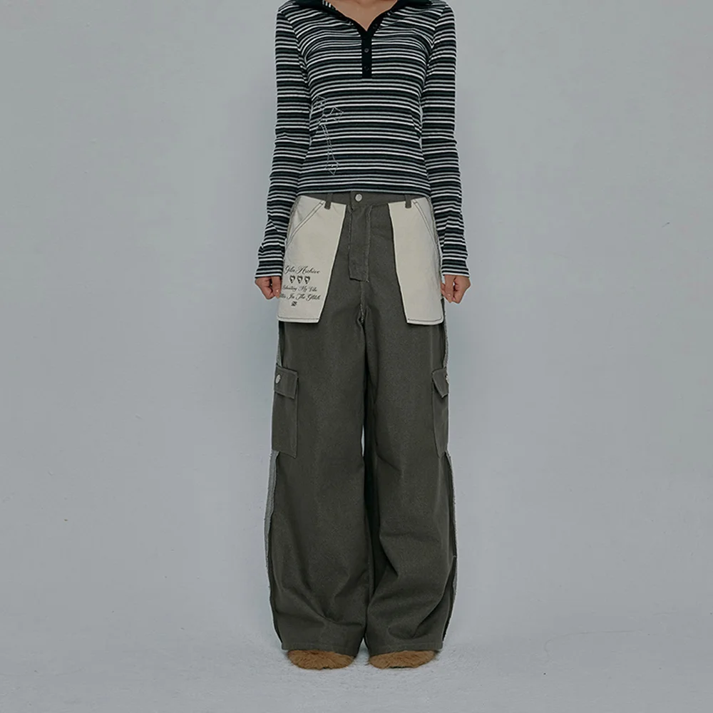 REVERSE STITCHED CARGO PANTS_KHAKI
