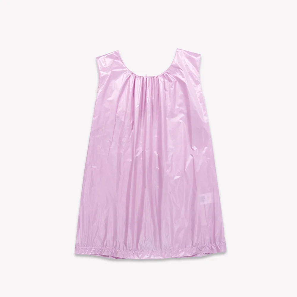 BACK HOLE SHIRRING SLEEVELESS TOP - PINK