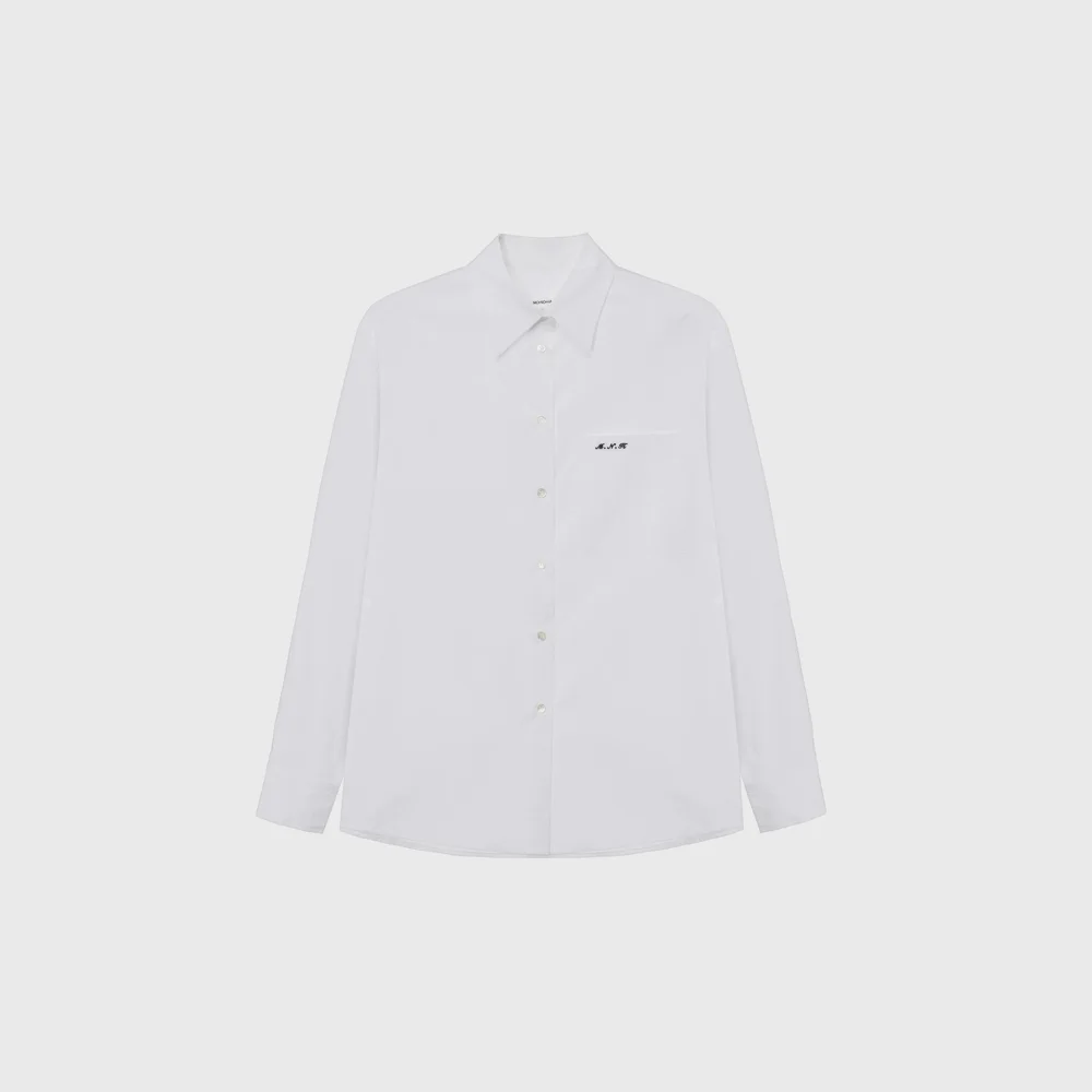 Claude basic shirt (white / beige / blue)