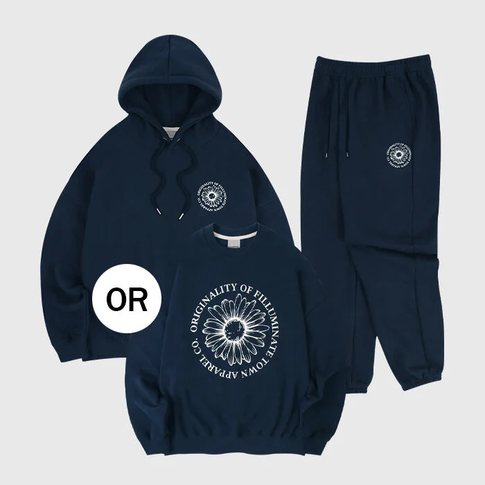 綻放 運動服 套裝-海軍藍
