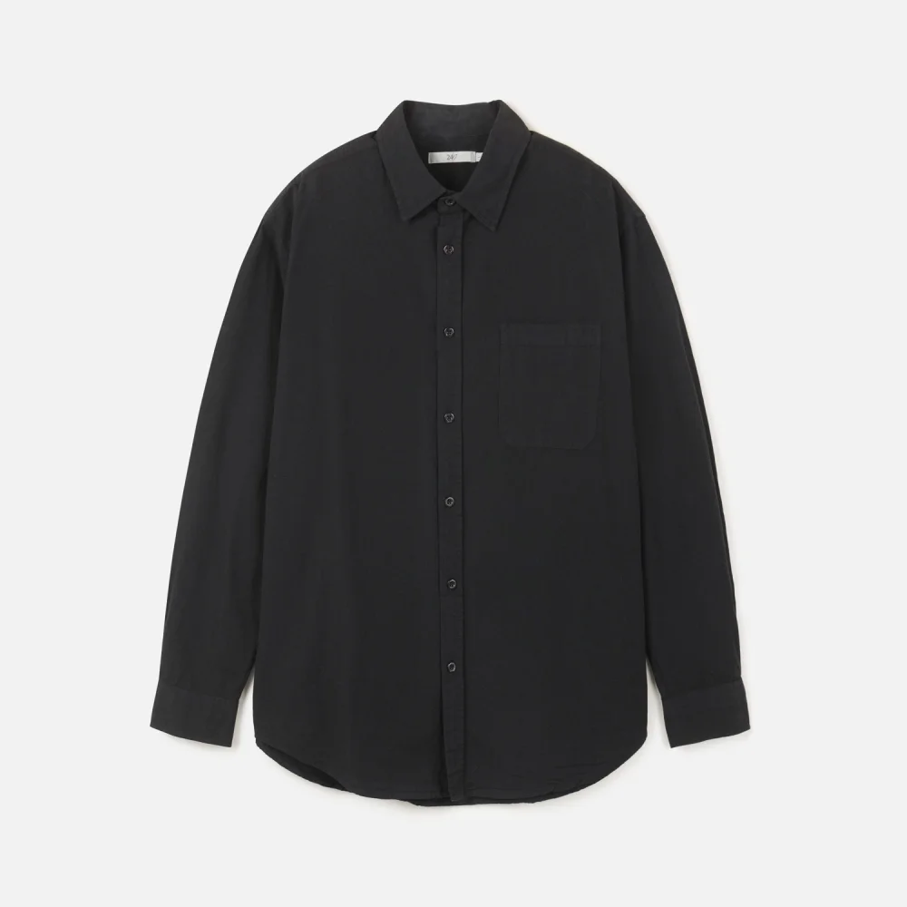DYED WASHING COMFORT SHIRTS BLACK (247)
