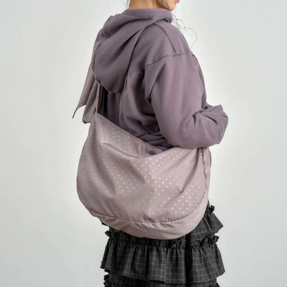 ke904-Dot Hobo Bag Beige