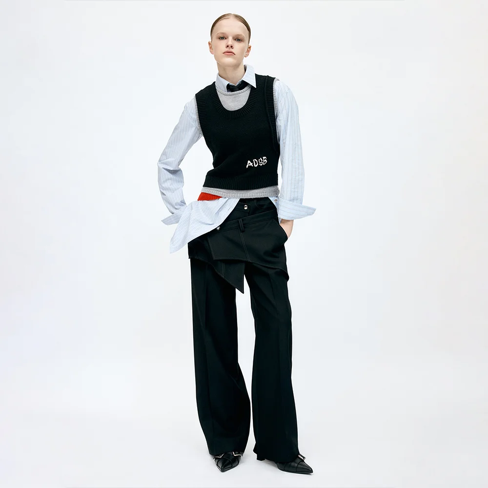TRES LAYERED SLEEVELESS TOP atb1394w(BLACK)