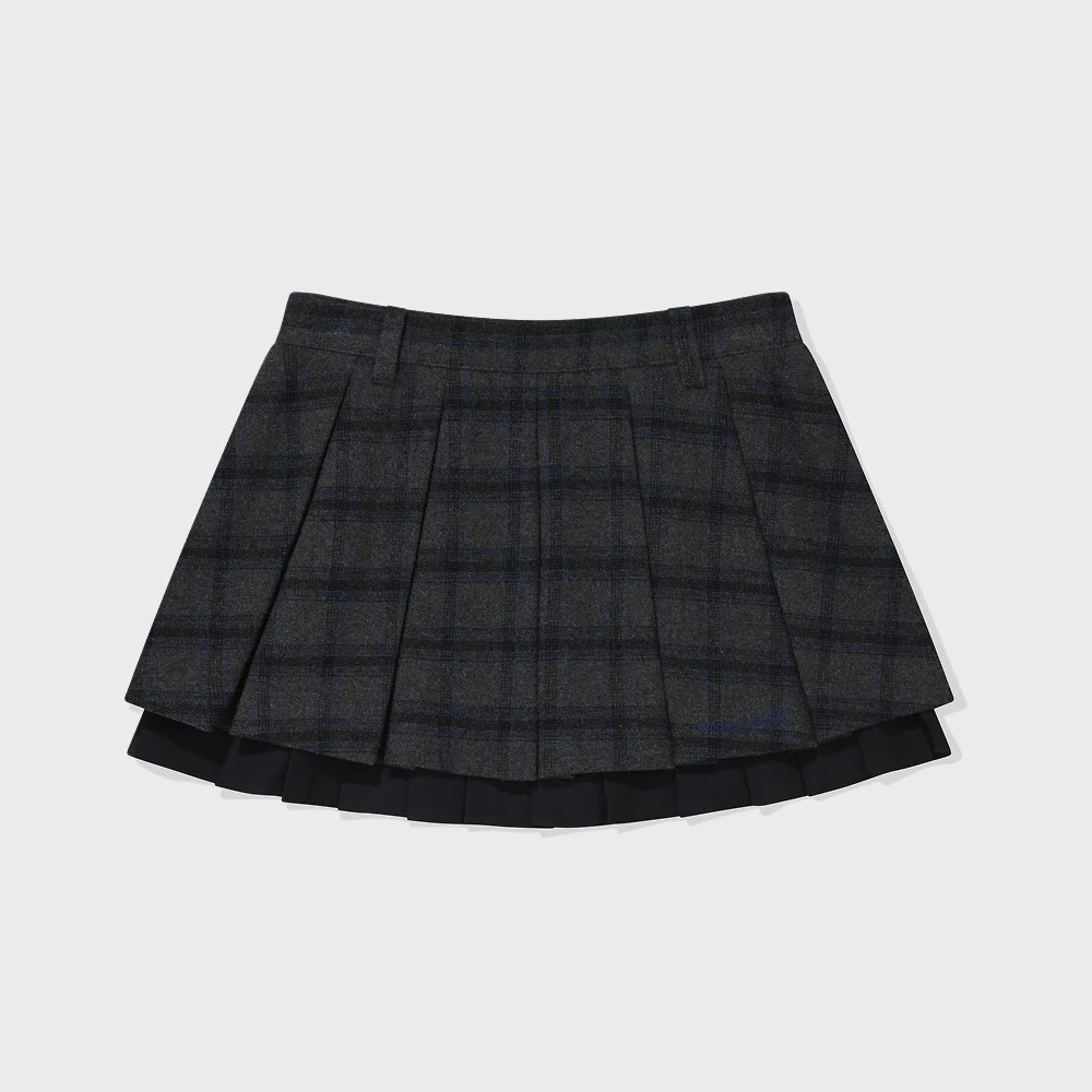 女裝 層次 百褶 迷你 半身裙 圖案