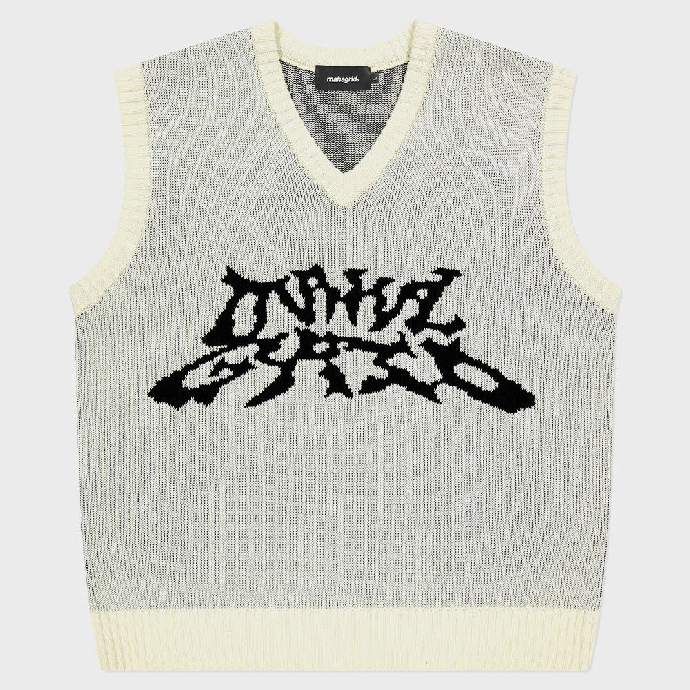 TRIBAL LOGO KNIT VEST IVORY(MG2DMMK610A)