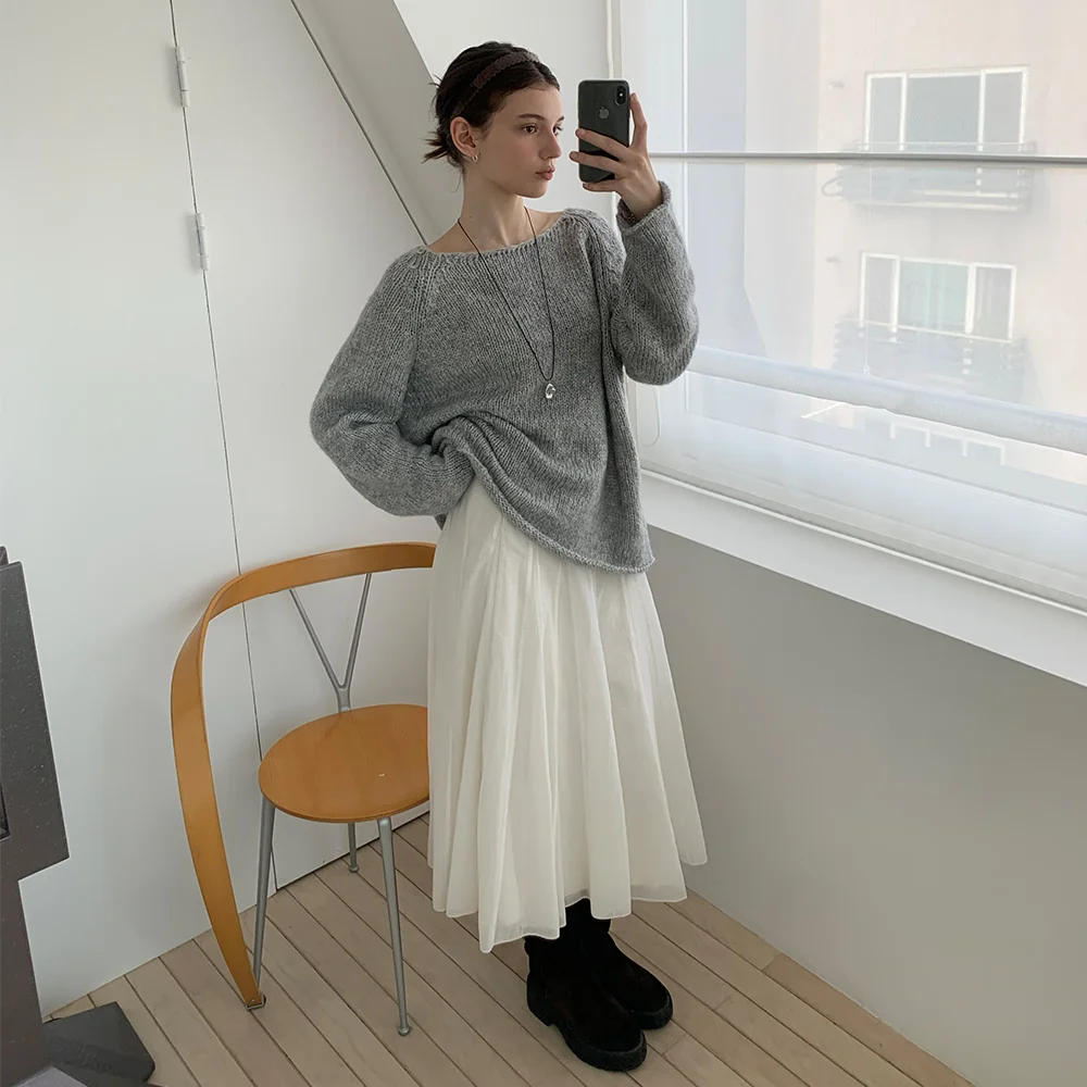 Rowan sheer skirt (cream)