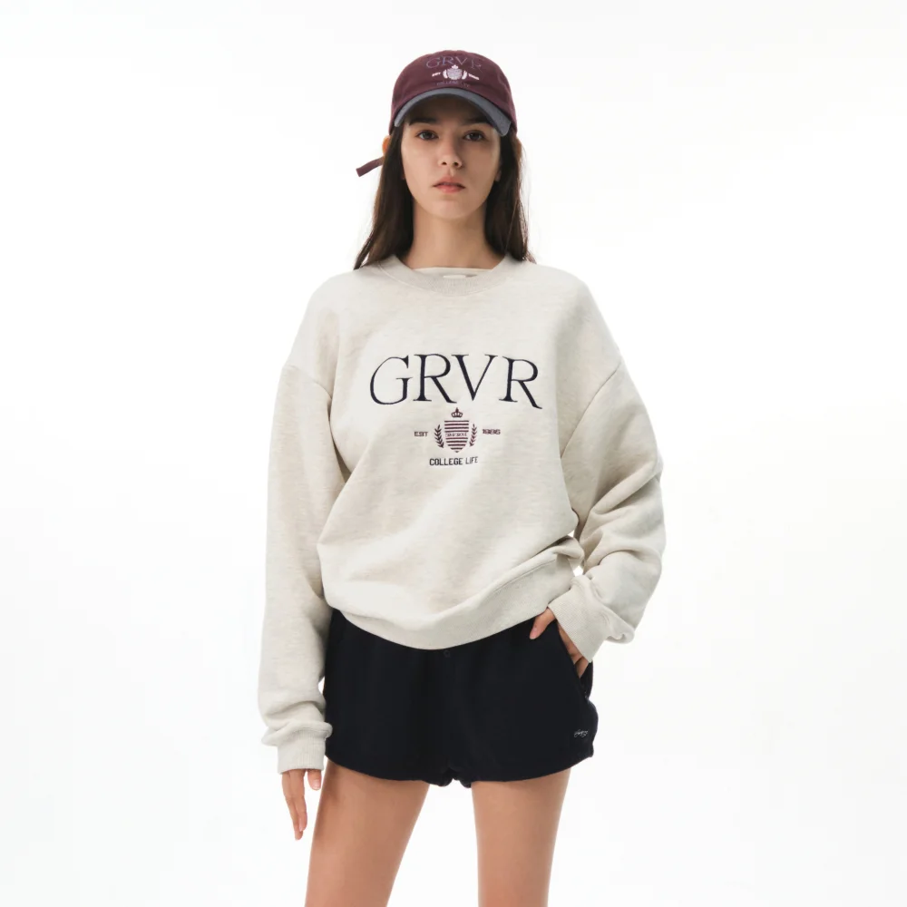 GRVR COLLEGE SWEATSHIRT (OATMEAL)