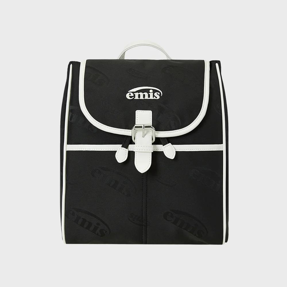 LOGO JACQUARD BACKPACK-BLACK