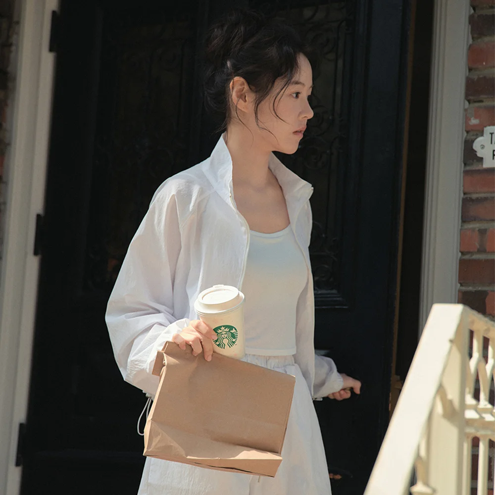 Nylon High Neck Wind Jacket_IVORY(WB6OT10)