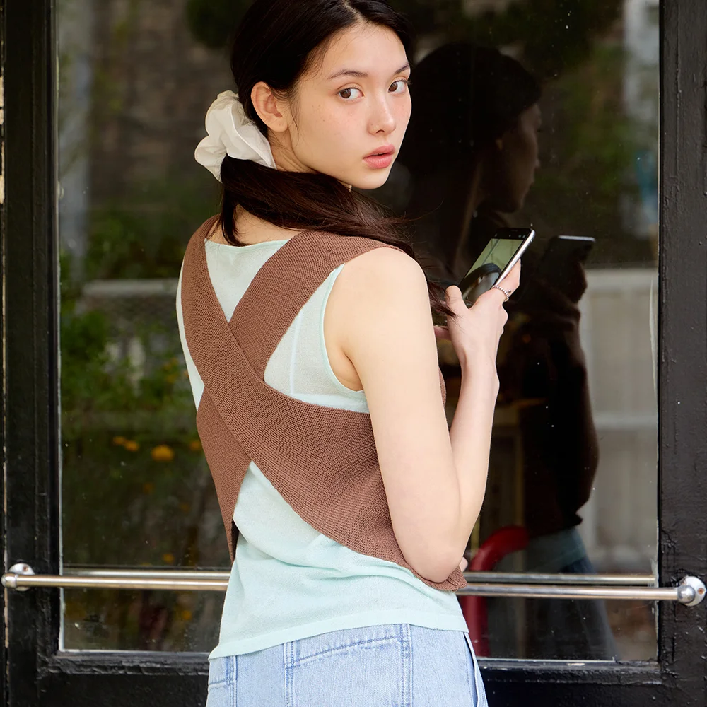 it MICHA 層次 色 色塊 針織上衣 ITP6KVS740_2colors