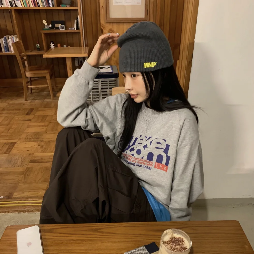 MNP LOGO WAFFLE BEANIE - CHARCOAL