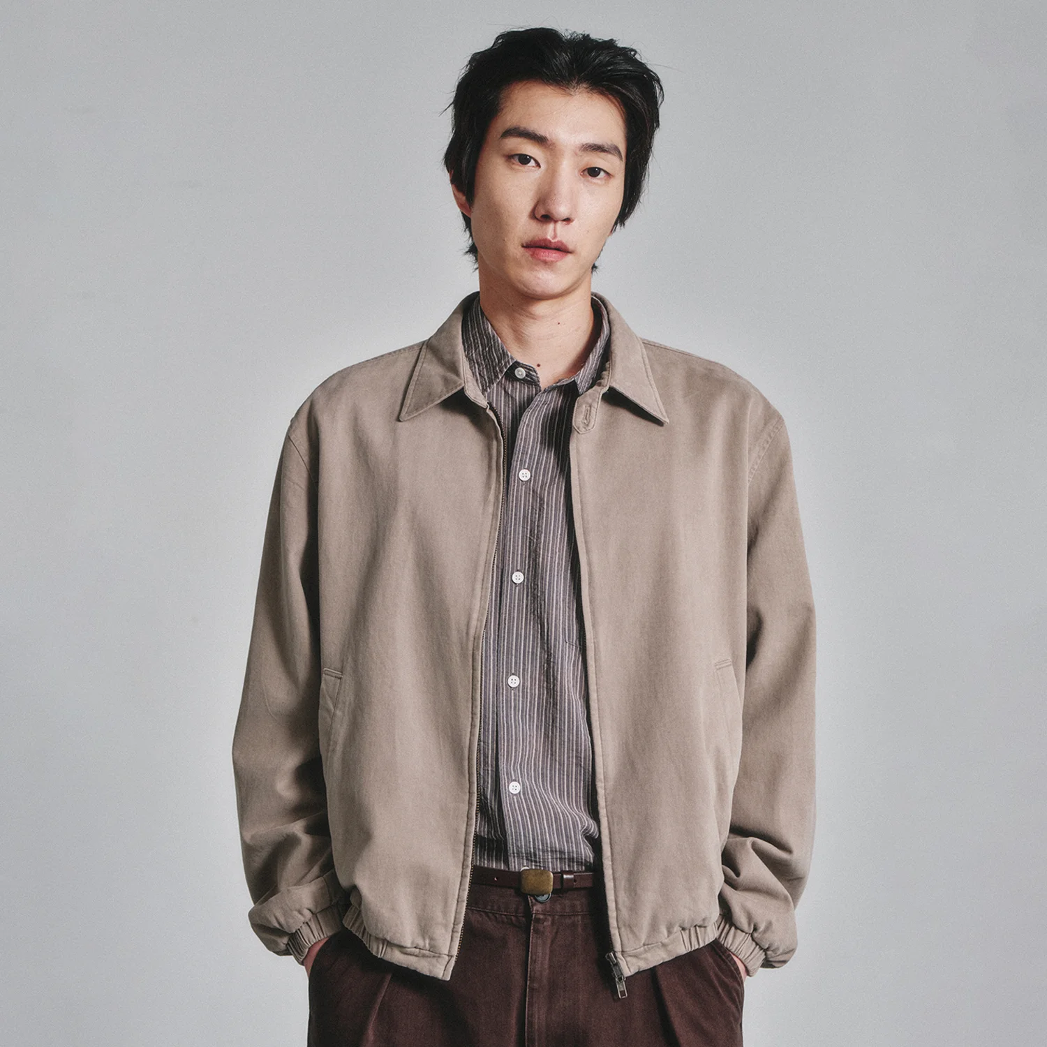 Washed Swing Jacket_Dove