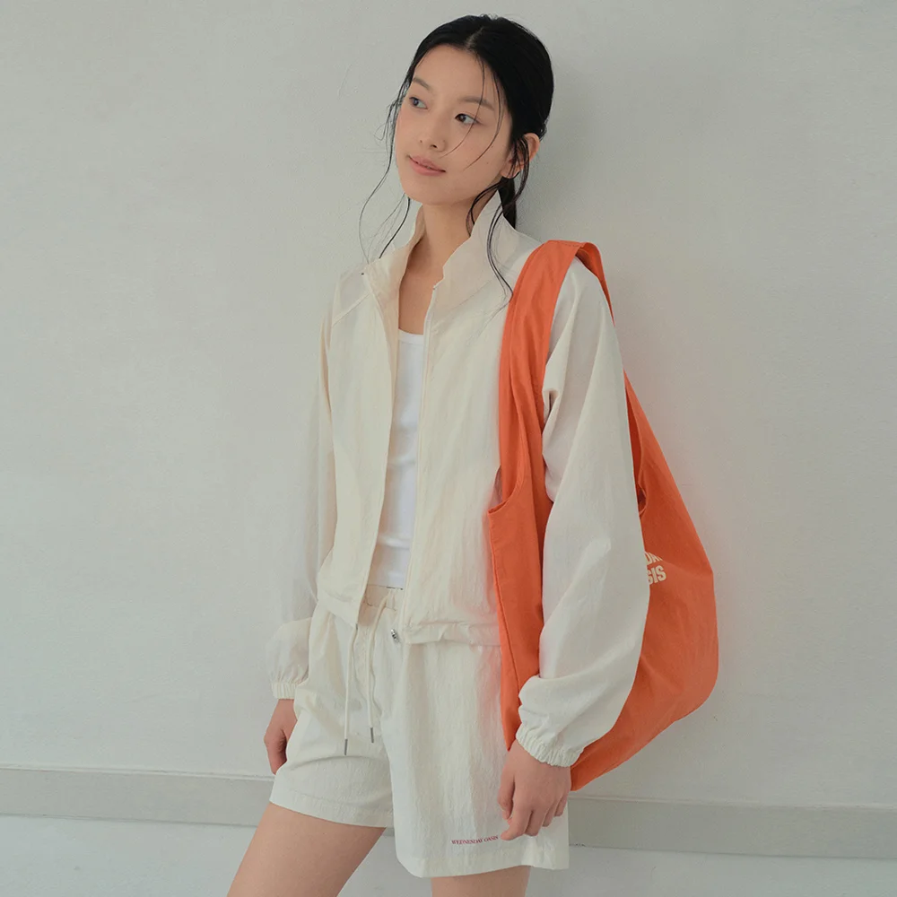 Nylon High Neck Wind Jacket_CREAM(WB6OT10)