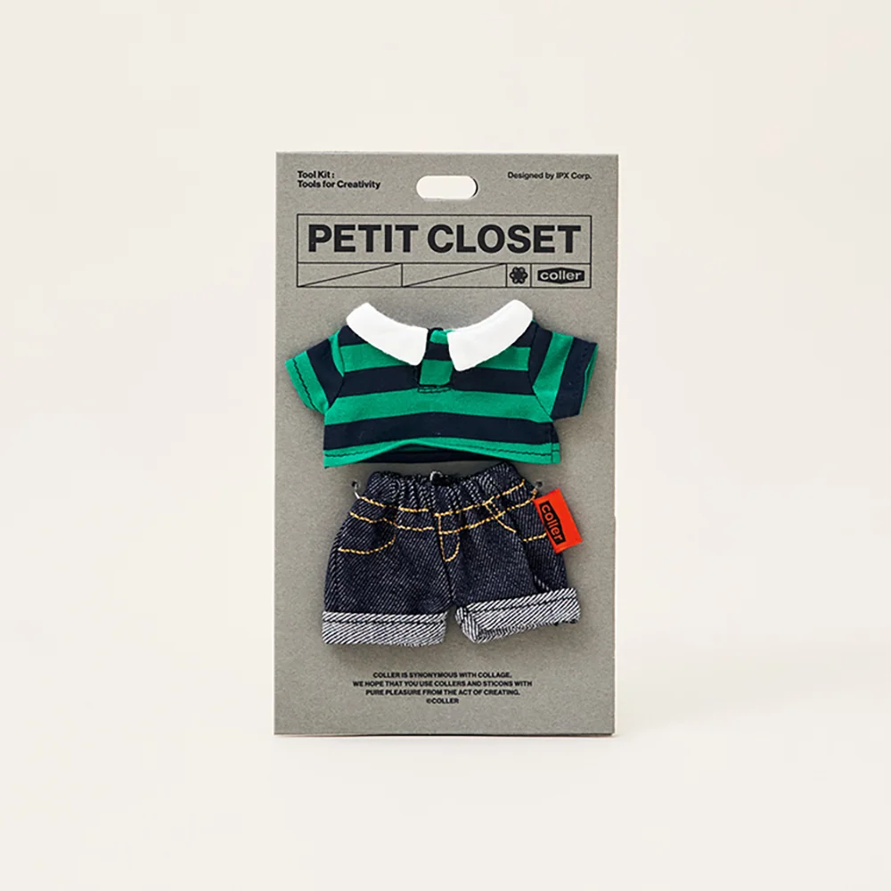 Petit Closet 條紋 有領襯衫 套裝
