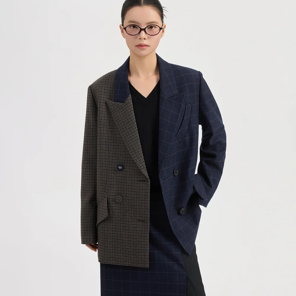 Check Mix Tailored Jacket (brown) LFJAW25260BRX
