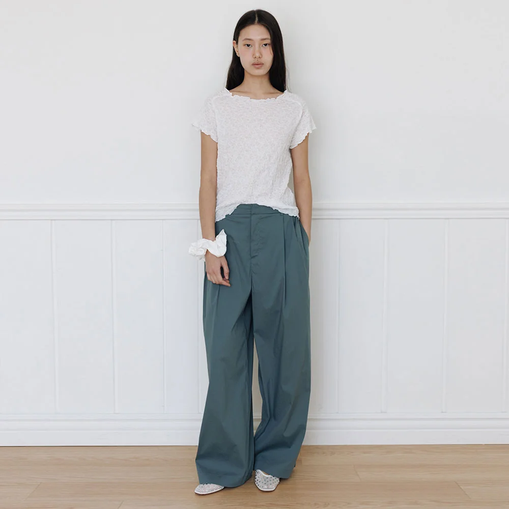 Pintuck Banding Pants(Green)