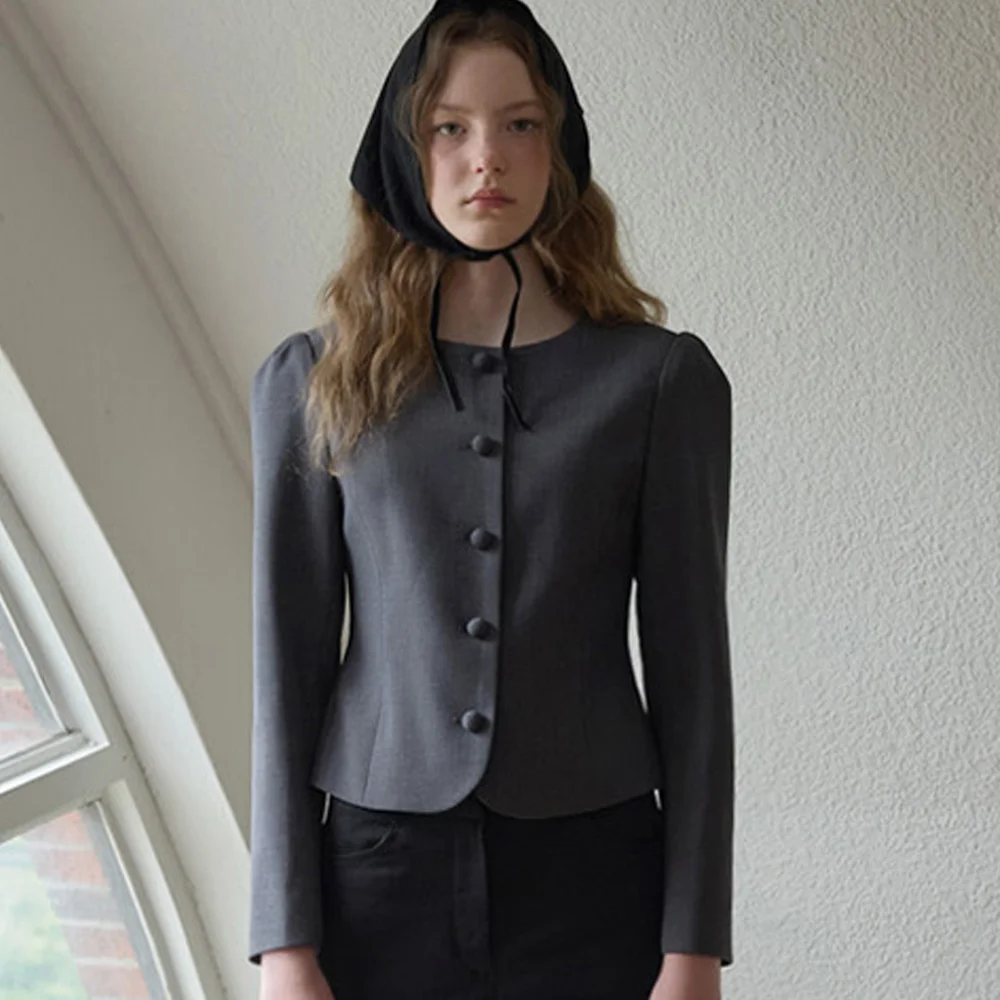 Ensi 細褶 後開衩 外套_Ency Jacket_2colors
