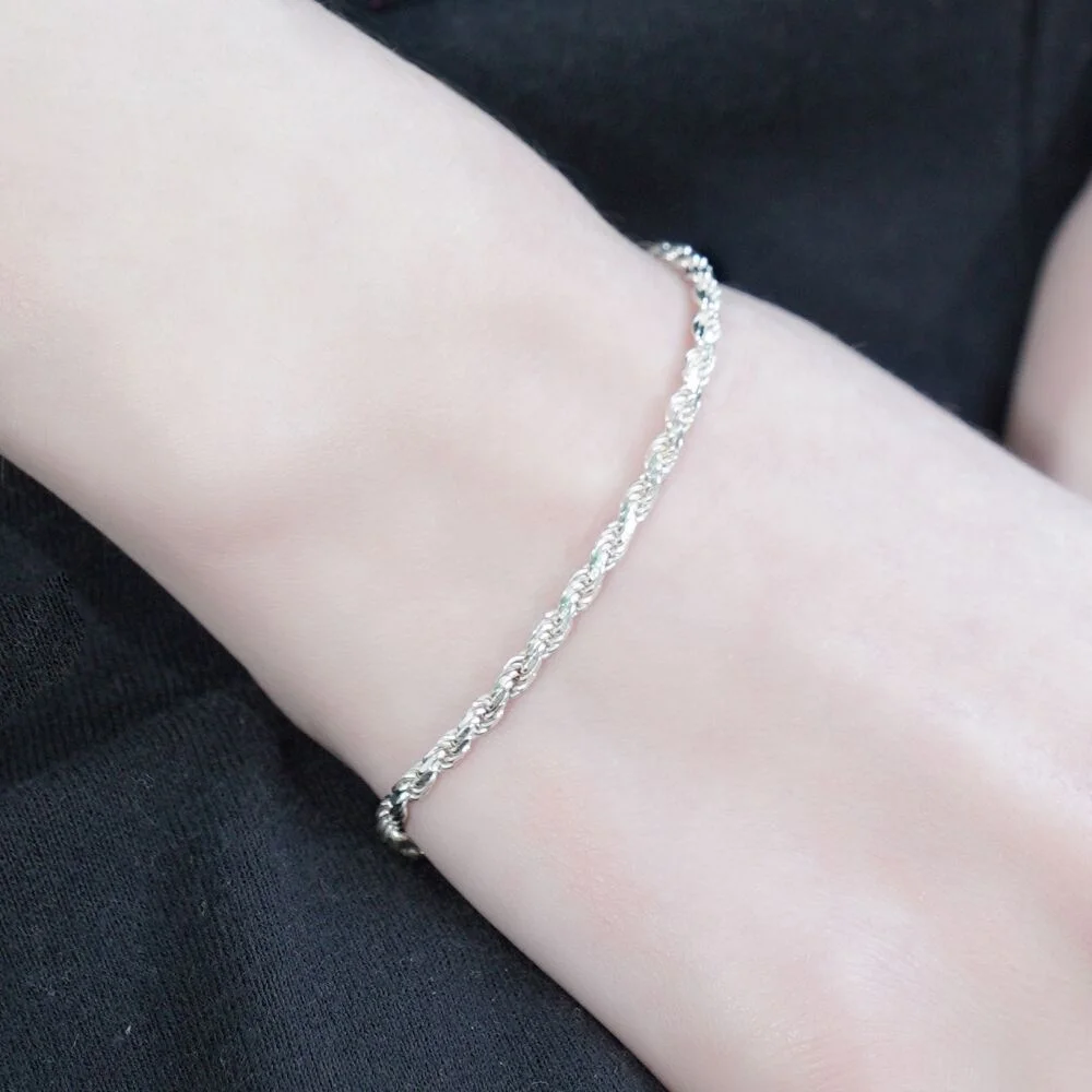 Bono twist silver chain Bracelet Bono 醒目 扭結 鏈條 銀色 925 手鏈