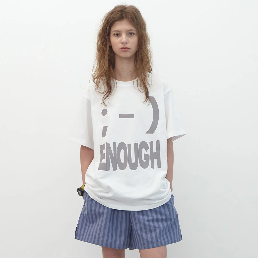 ENOUGH 方正 T恤 (White)