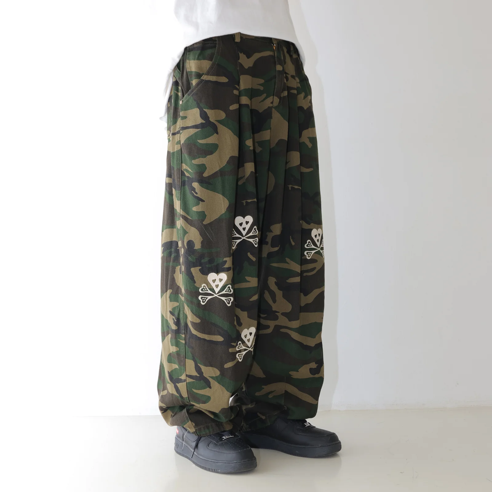 GP094 Bone Stitch 迷彩 氣球 褲子 (GREEN CAMO)