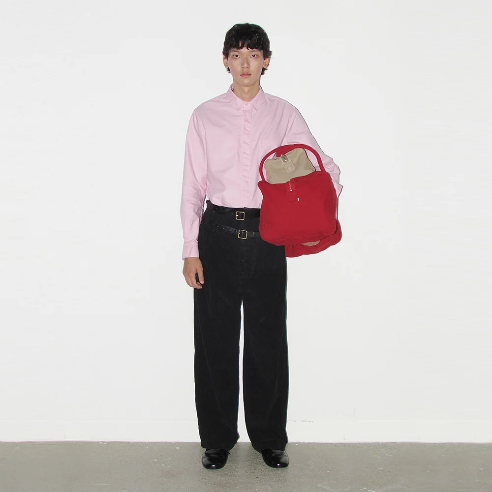 GARMENT DYED DUFFLE BAG (LARGE) RED