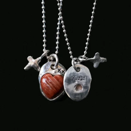 XX Baked Heart Necklace