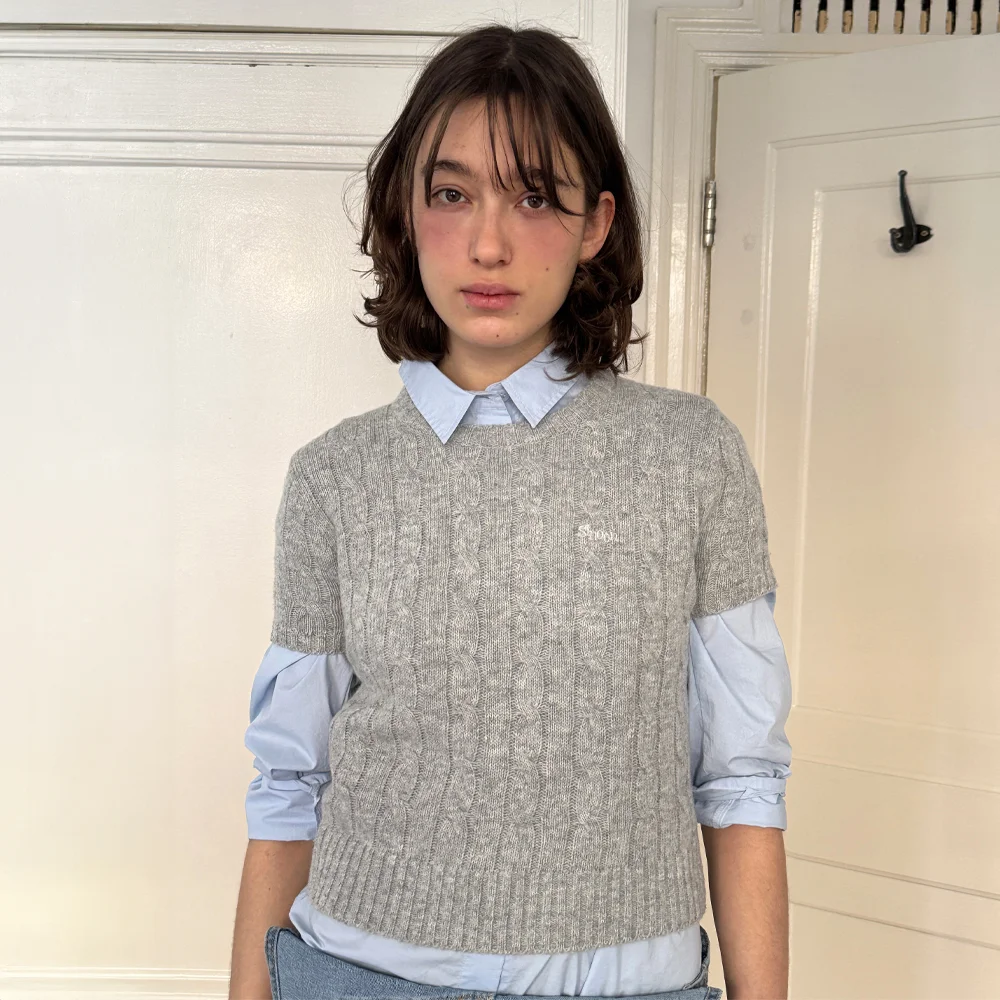 Sinoon Logo Twisted Knit (Melange Grey)