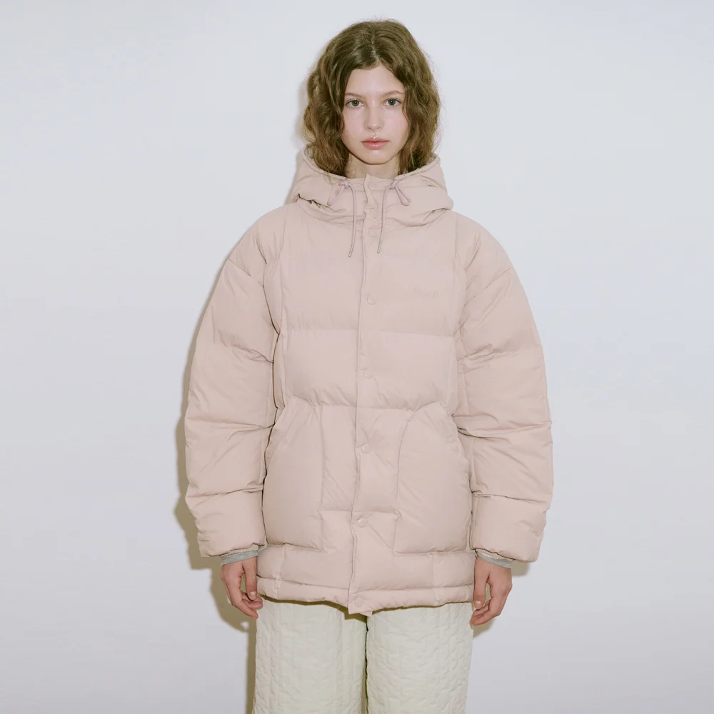 Hoodie Puffer Jacket (Vintage Pink)